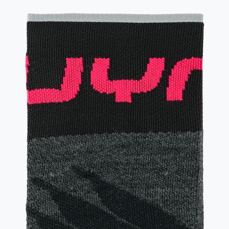 Мъжки скиорски чорапи UYN Ski One Merino anthracite/pink 4
