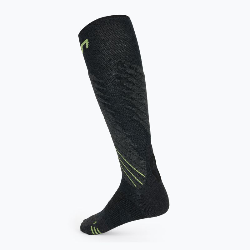 Мъжки скиорски чорапи UYN Ski One Comfort Fit anthracite/lime 2