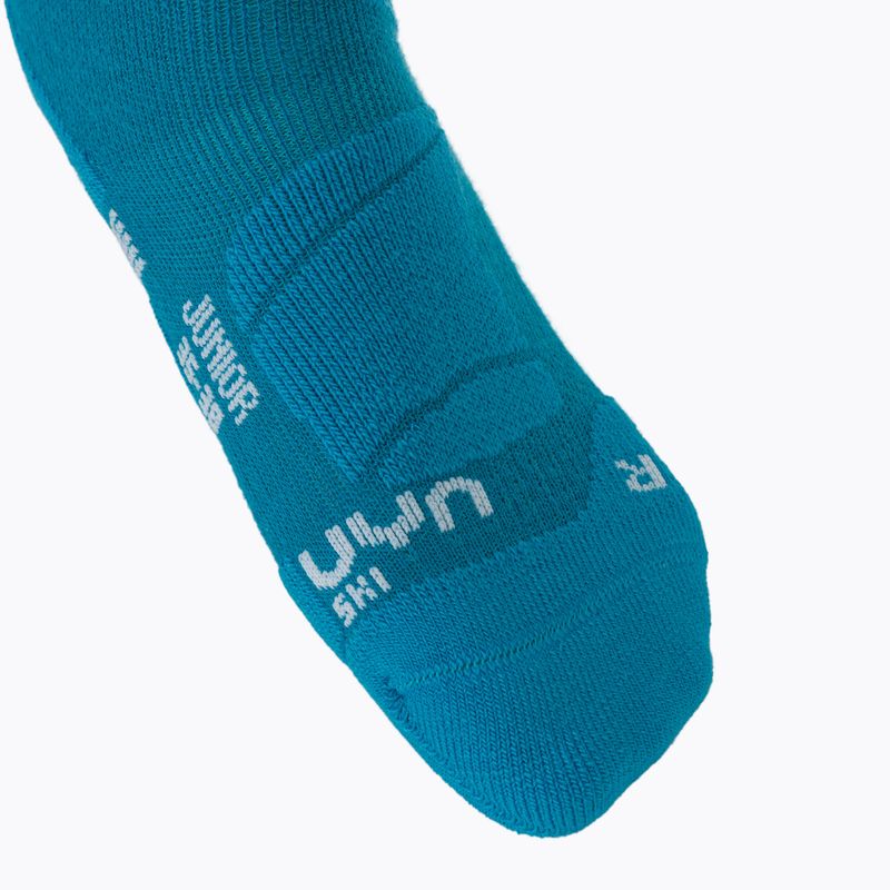 Детски скиорски чорапи UYN Junior Ski turquoise 3