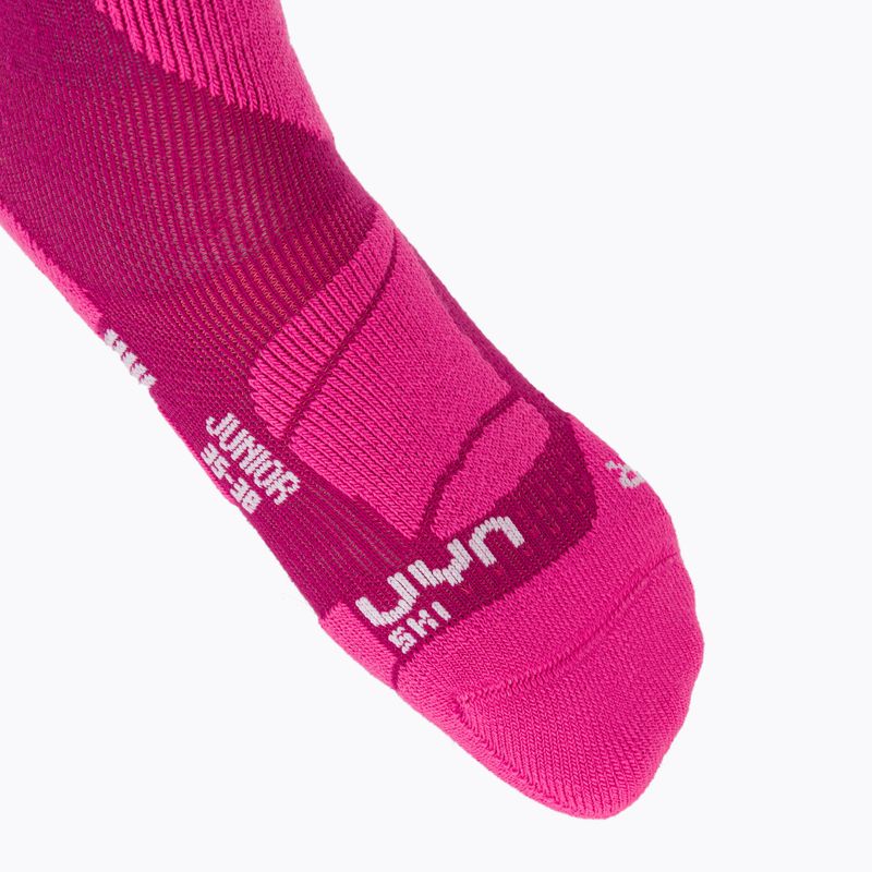 Детски скиорски чорапи UYN Junior Ski pink 3