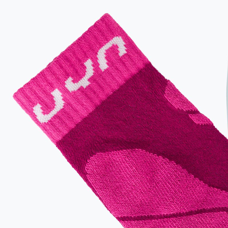 Детски скиорски чорапи UYN Junior Ski pink 4