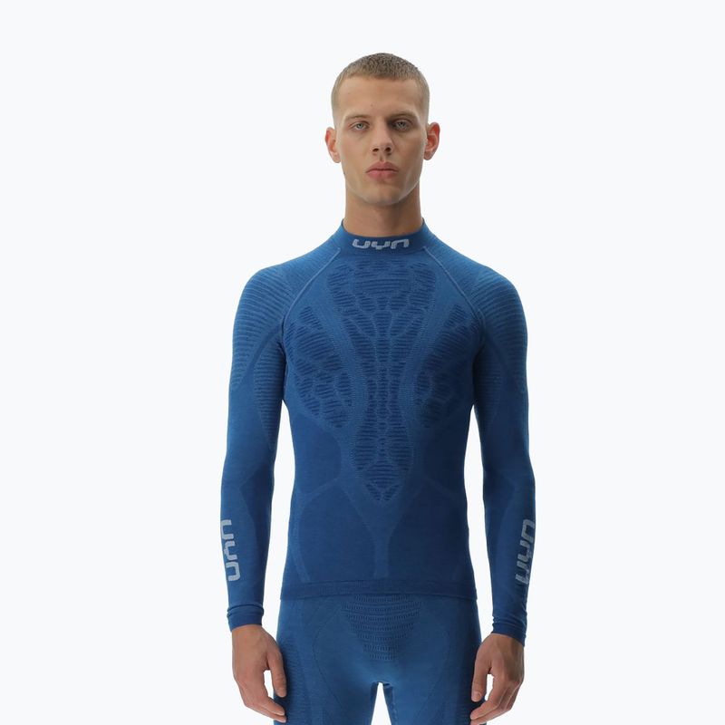 Мъжка термоактивна блуза UYN Elevatyon Biomorph Turtle Neck blue atoll