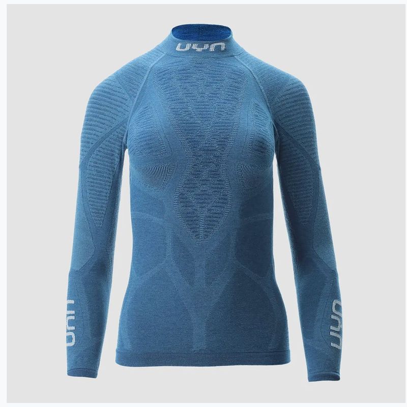 Дамска термоактивна блуза UYN Elevation Biomorph LS Turtle Neck blue atoll 7