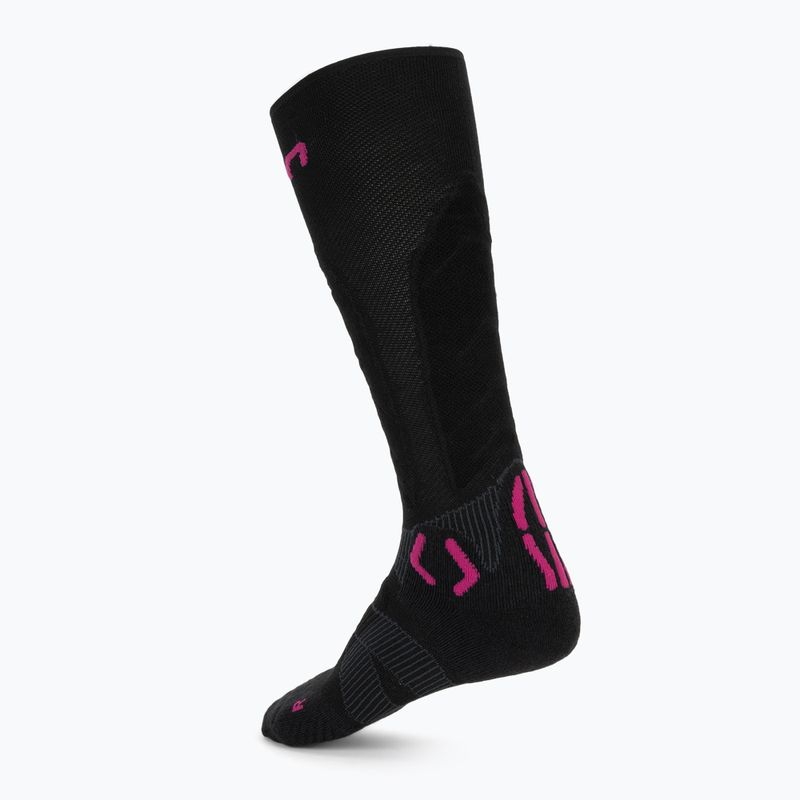 Дамски скиорски чорапи UYN Ski Touring One Bio black/pink yarrow 2