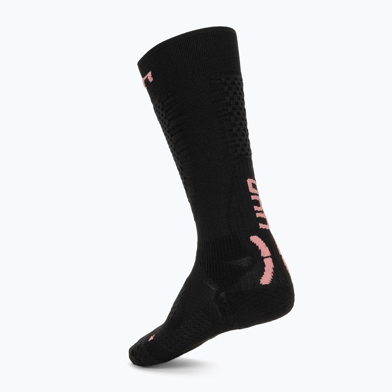 Дамски скиорски чорапи UYN Ski One Pure Snow black/pink 2