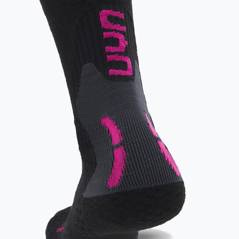 Дамски скиорски чорапи UYN Ski One Alpine Merino black/pink 7