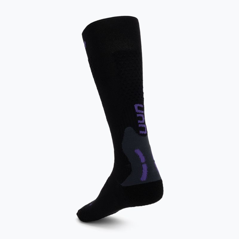 Дамски скоирски чорапи  UYN Ski One Alpine Merino Socks black/violet 2