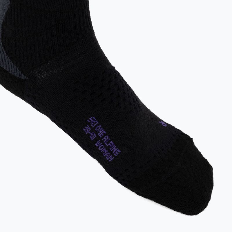 Дамски скоирски чорапи  UYN Ski One Alpine Merino Socks black/violet 3