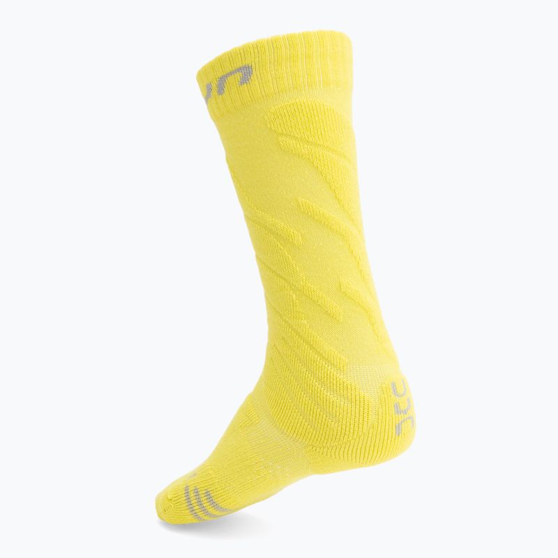 Детски скиорски чорапи UYN Junior Ski green lime 2