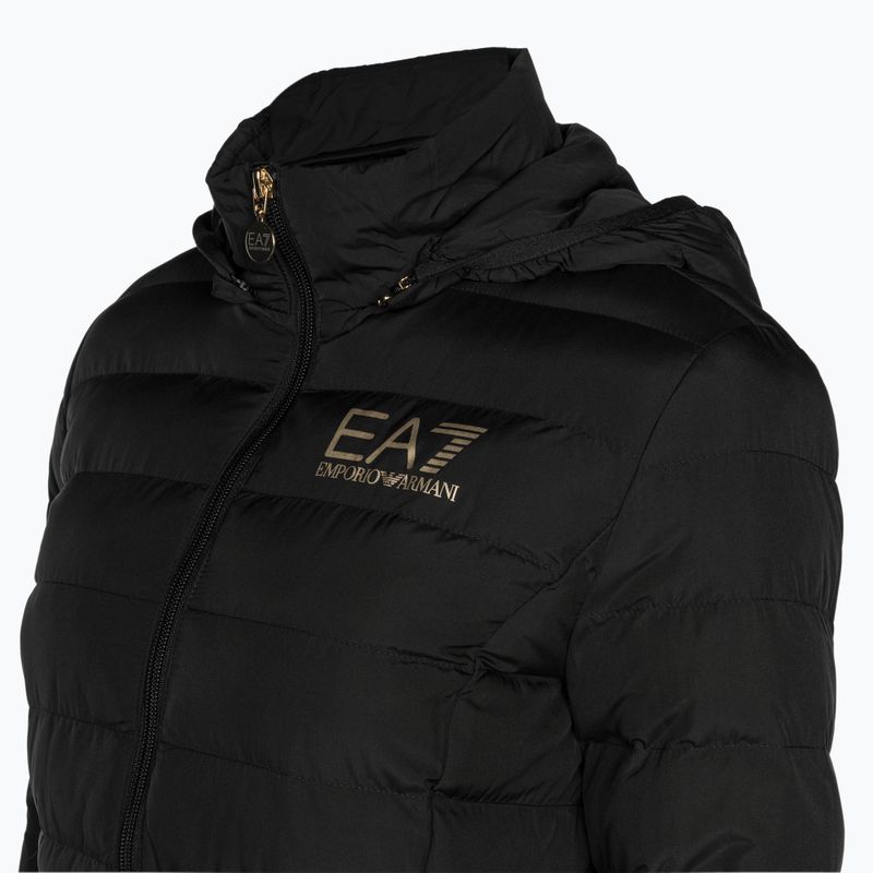 Дамско яке EA7 Emporio Armani Train Core Lady Eco Down Hoodie black/logo light gold 3