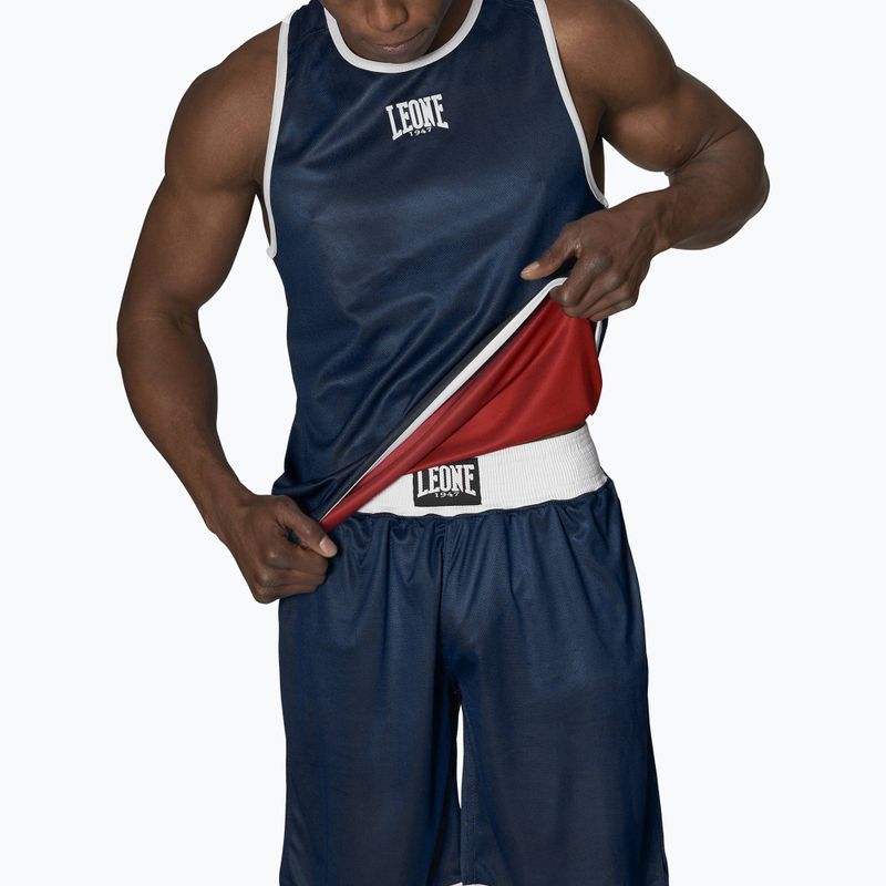 Мъжки двустранен потник Leone Double Face Boxing Singlet син/червен AB214 3