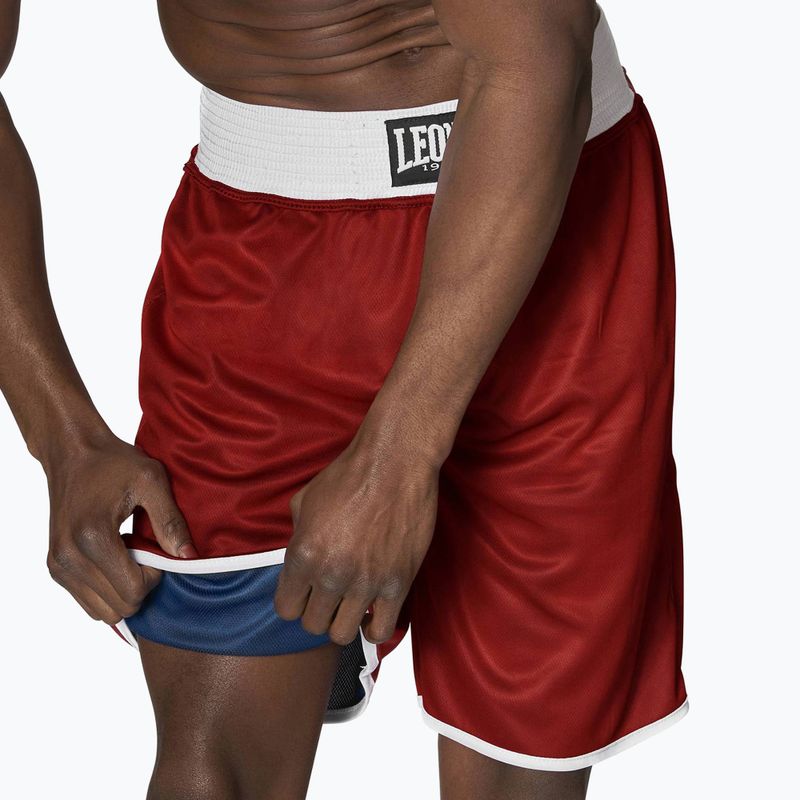 Leone Double Face Boxing сини/червени мъжки боксови шорти AB215 3