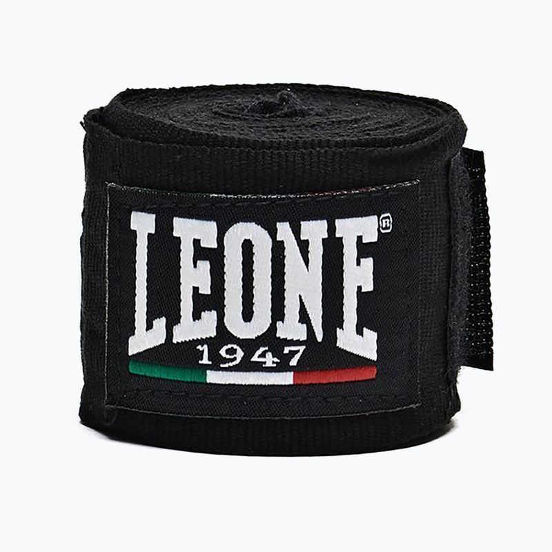 Боксови превръзки LEONE 1947 Обвивки за ръце 450 cm черни 5