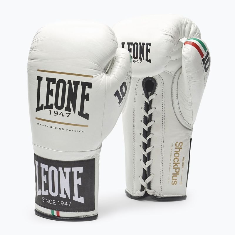 Боксови ръкавици LEONE 1947 Shock Plus бели