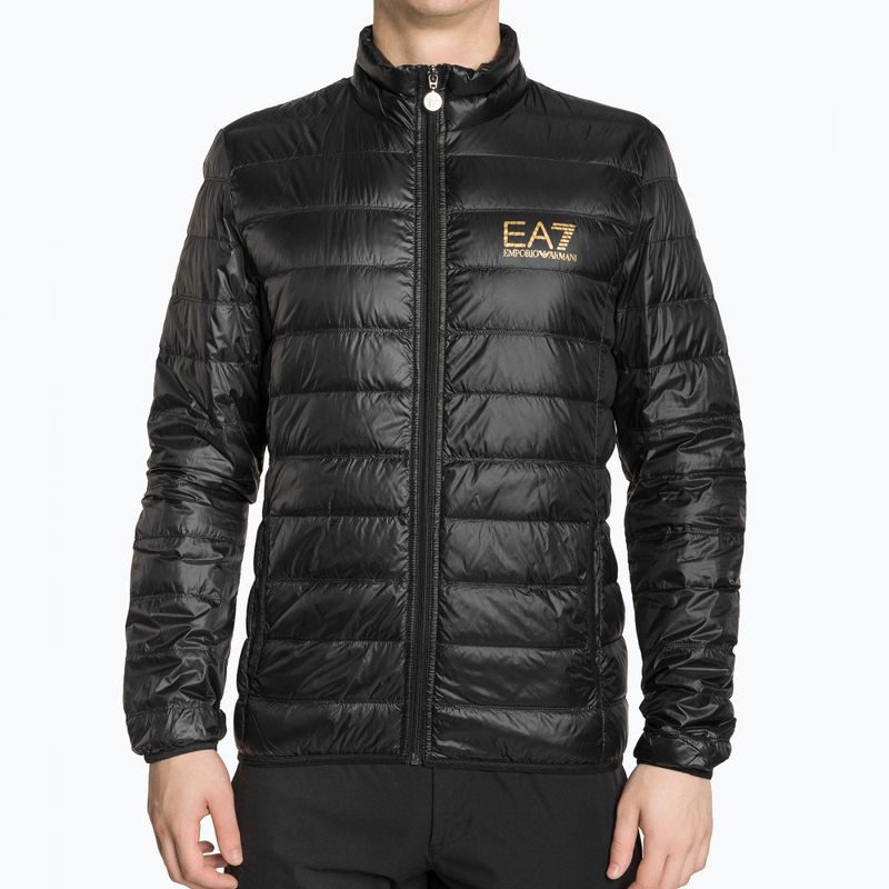 Мъжко яке EA7 Emporio Armani Train Core ID Down light black/logo gold