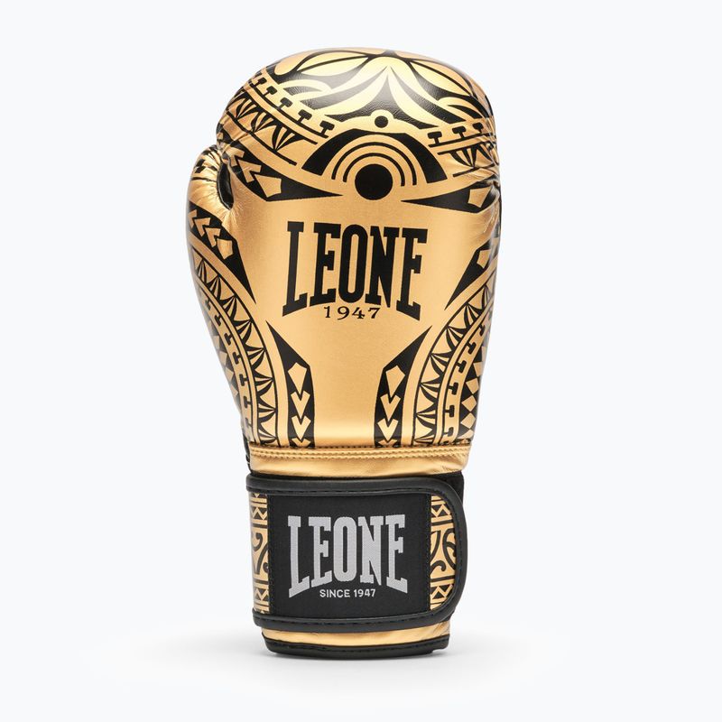 Боксови ръкавици LEONE 1947 Haka black/gold 3