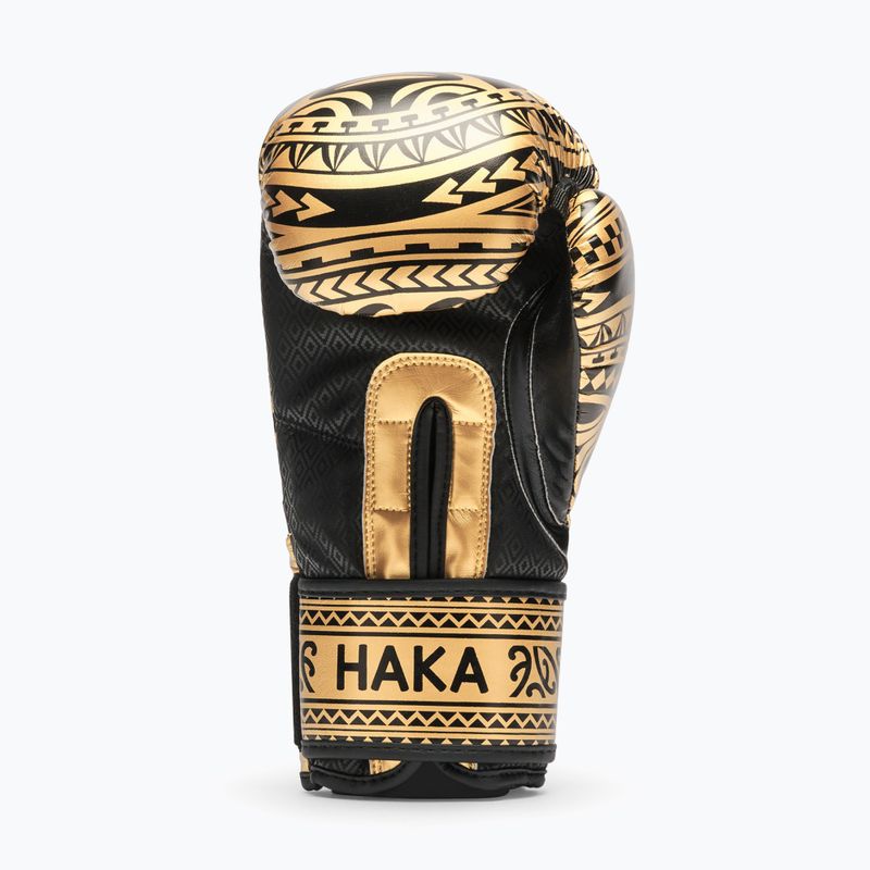 Боксови ръкавици LEONE 1947 Haka black/gold 4