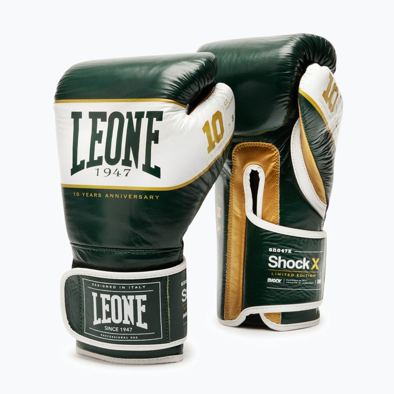 Боксови ръкавици LEONE 1947 Shock X green 2