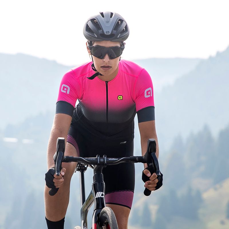 Дамско колоездачно трико Alé Gradient black/pink L22175543 9