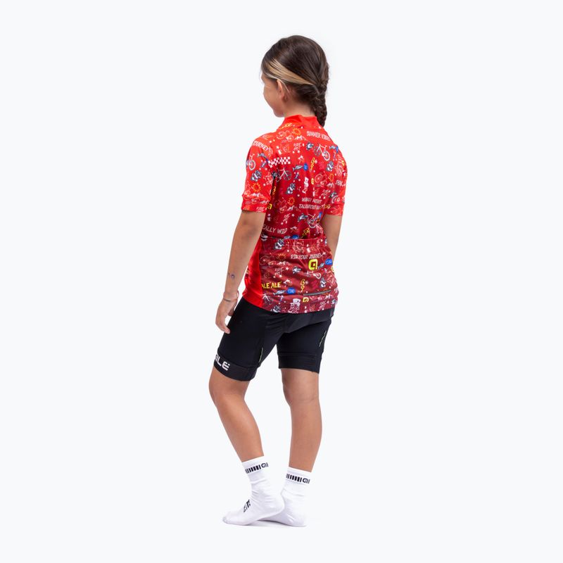 Детска колоездачна фланелка Alé Maglia Mc Vibes червена L22228405 5