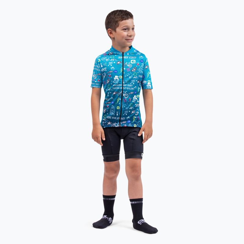 Детско колоездачно трико Alé Maglia Mc Vibes синьо L22228461 2