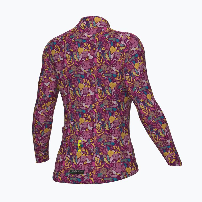 Дамски суитшърт за колоездене Alé Flowery LS Jersey rosa/pink 2