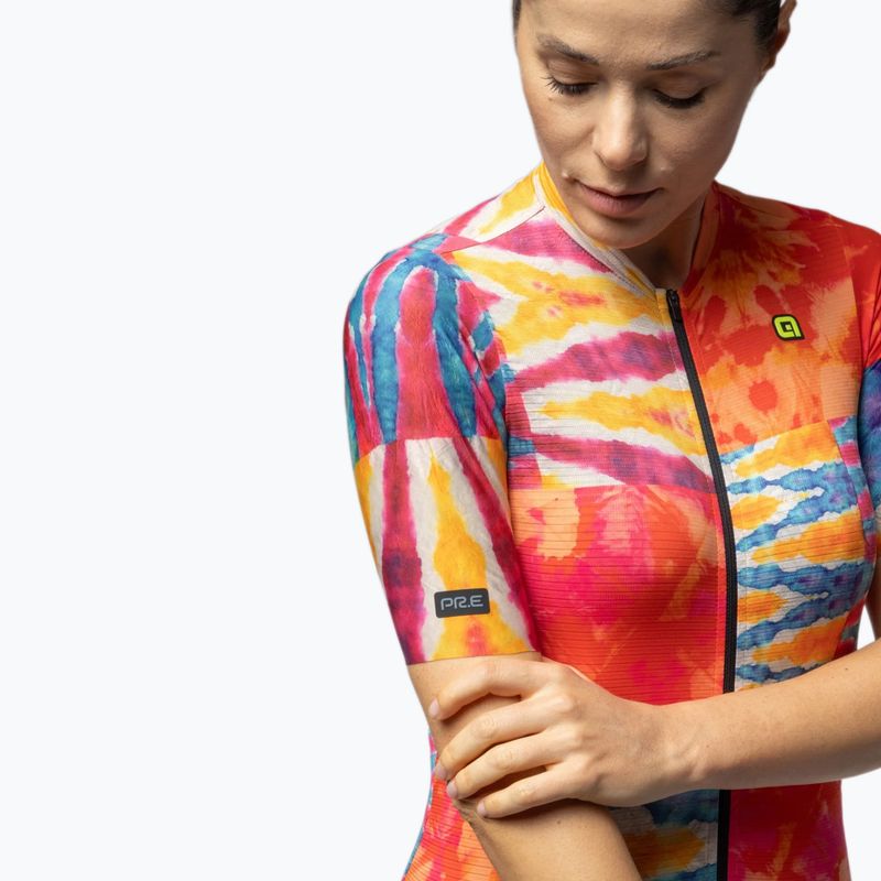 Дамска тениска за колоездене Alé Clorofilla orange combo 5