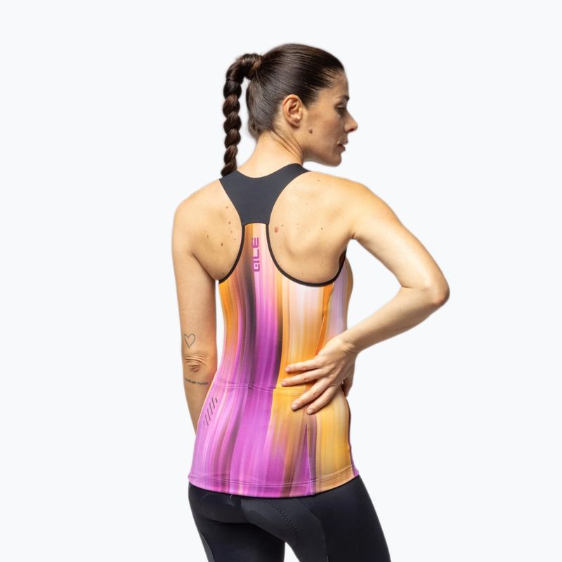 Дамска тениска за колоездене Alé Crazy TT orange combo 3