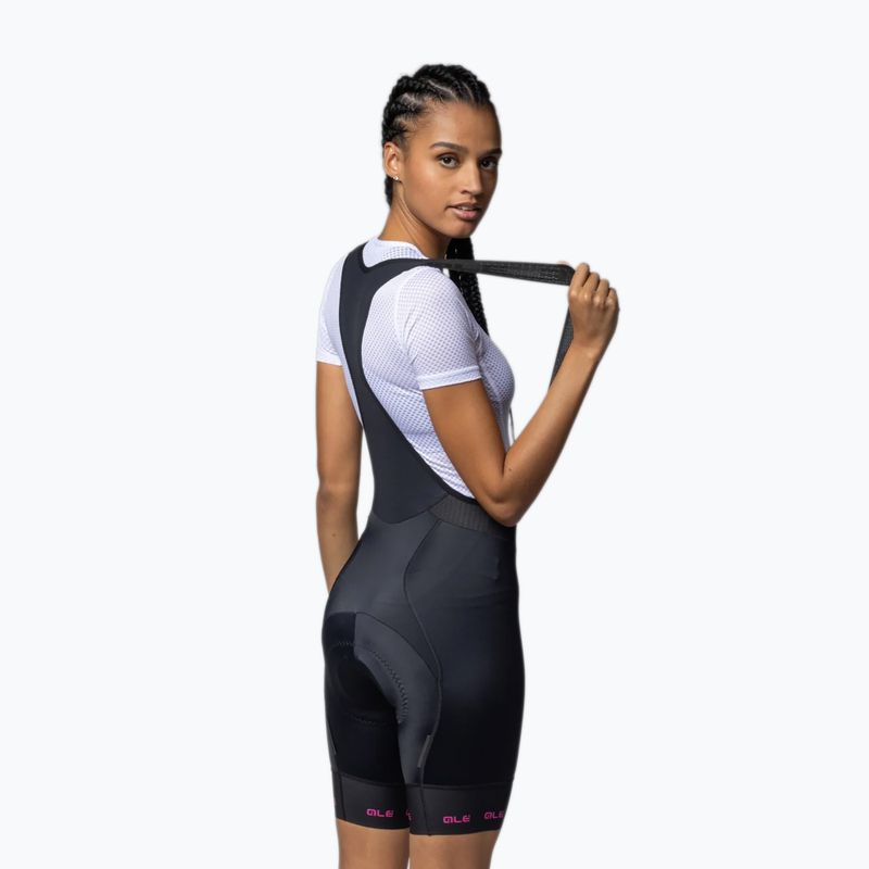 Дамски шорти за колоездене Alé Strada 2.0 Bibshorts fuchsia 2