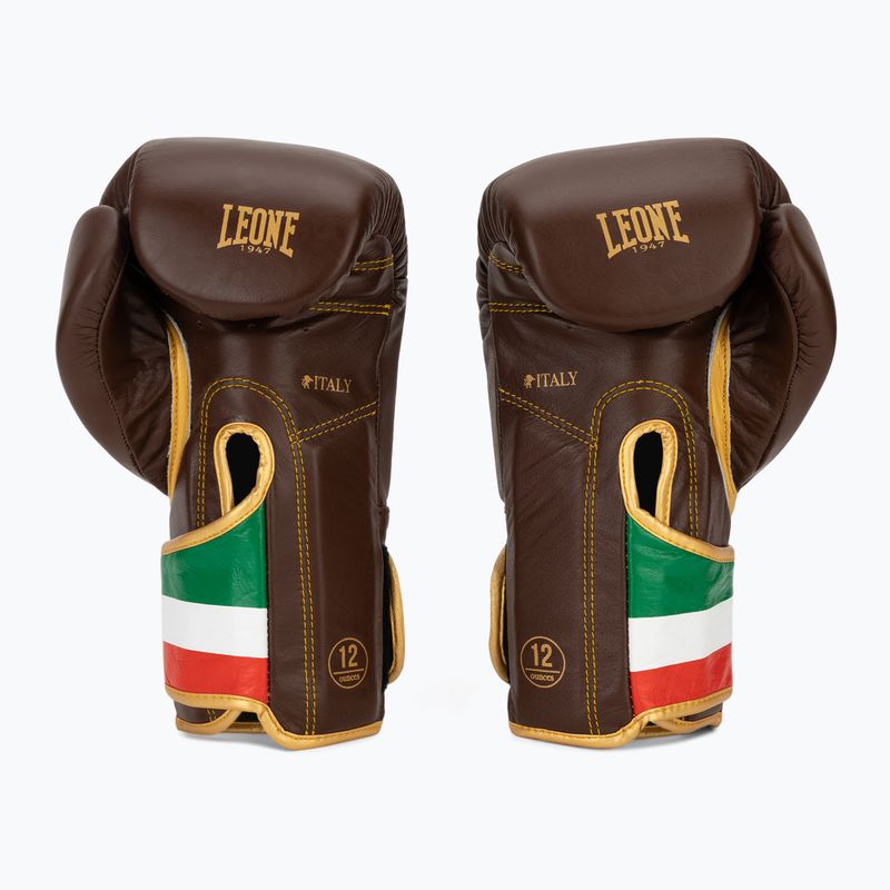 Боксови ръкавици LEONE 1947 Italy '47 black/white/brown 3