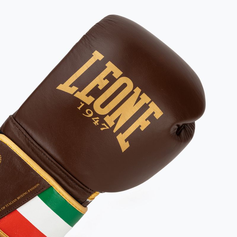 Боксови ръкавици LEONE 1947 Italy '47 black/white/brown 5