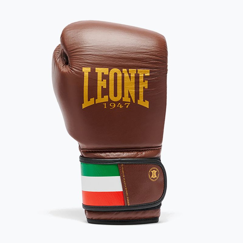 Боксови ръкавици LEONE 1947 Italy '47 black/white/brown 2