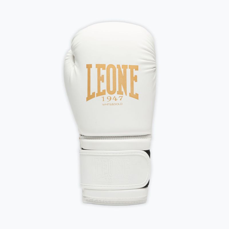Боксови ръкавици LEONE 1947 Idol white/gold 3