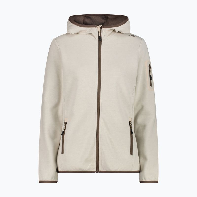 Дамски суитшърт за трекинг CMP 34H6376 Fix Hood cream/off white