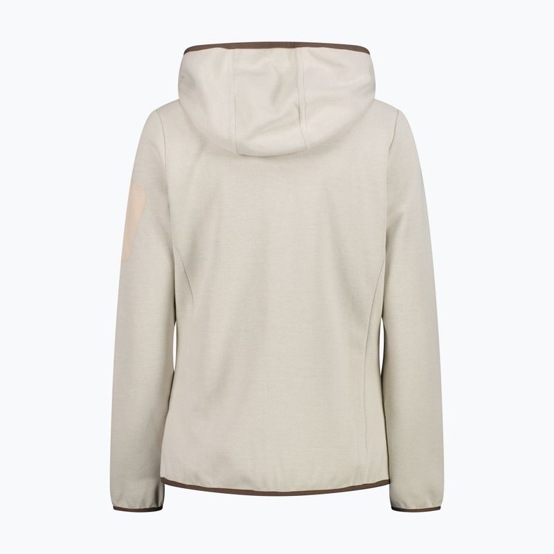 Дамски суитшърт за трекинг CMP 34H6376 Fix Hood cream/off white 2