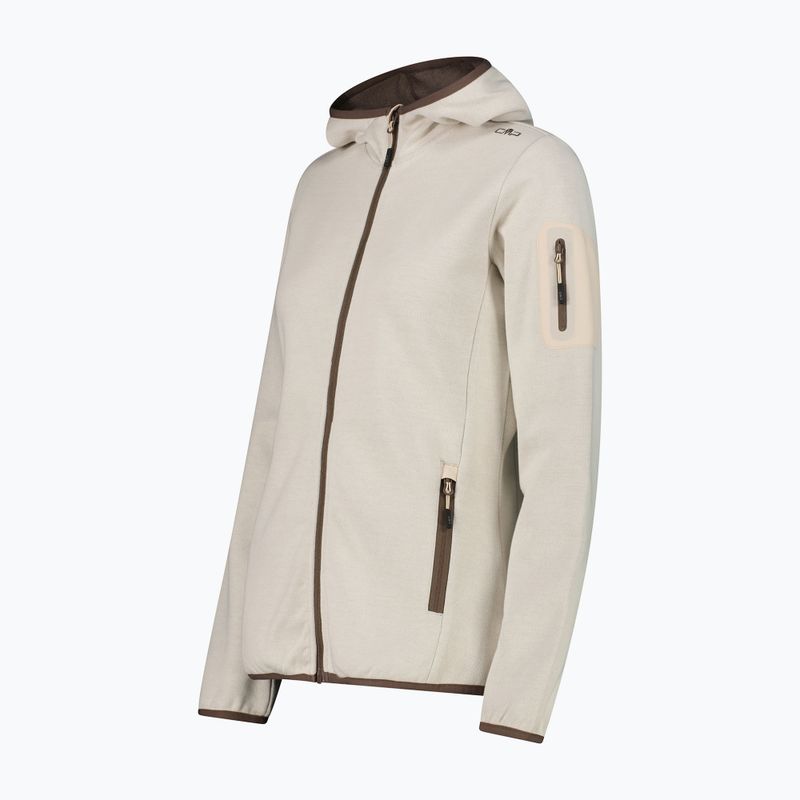 Дамски суитшърт за трекинг CMP 34H6376 Fix Hood cream/off white 4
