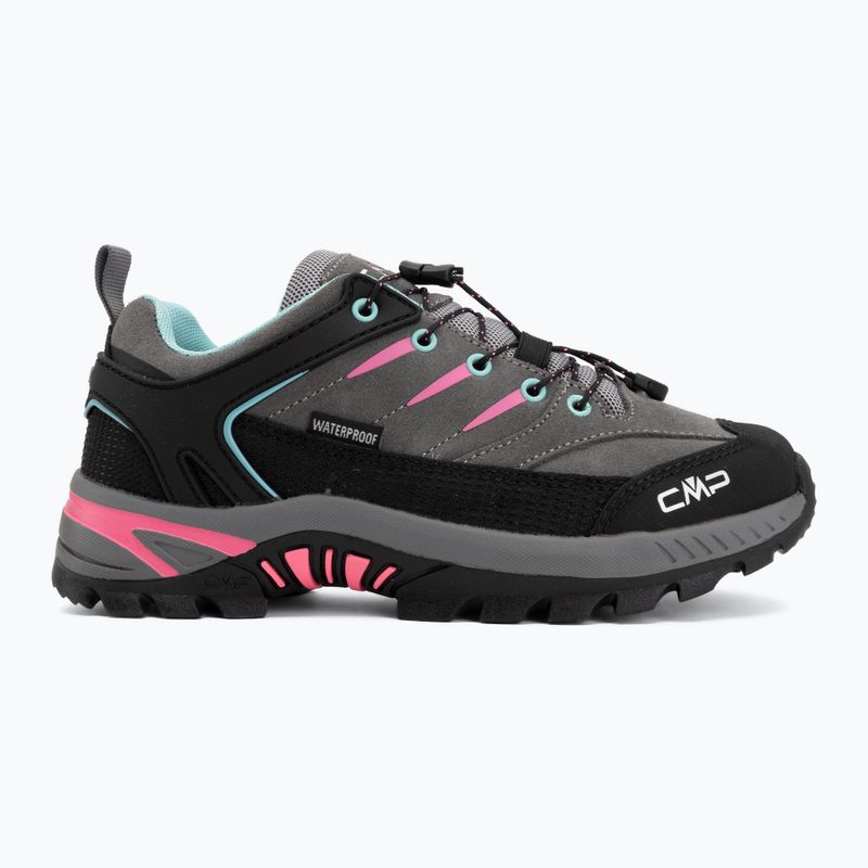 Детски обувки за трекинг CMP Rigel 2.0 Low Waterproof grey/acquarius/pink fluo 2