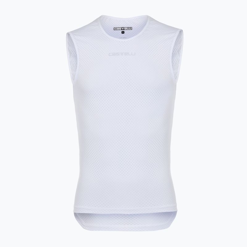 Мъжко колоездачно трико Castelli Pro Mesh 2.0 без ръкави бяло
