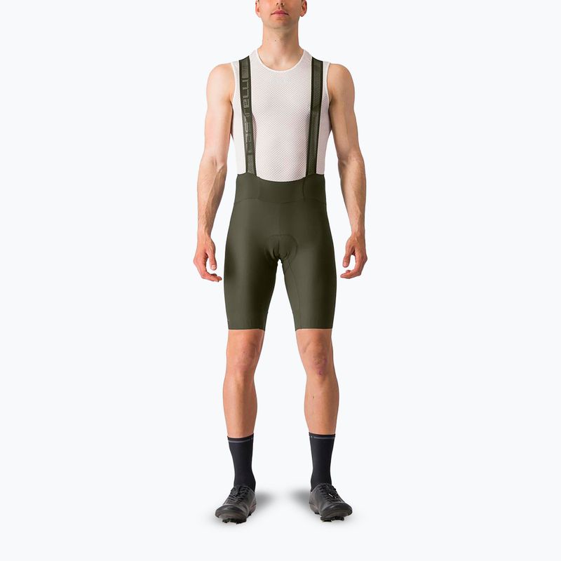 Мъжки къси панталони за колоездене Castelli Espresso deep green