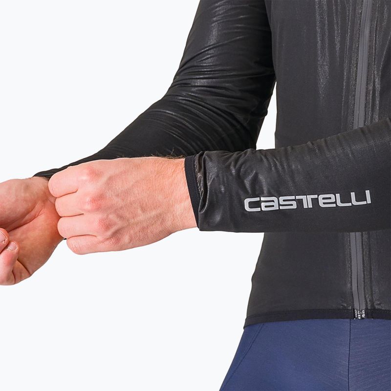Мъжко яке за колоездене Castelli Squall Shell light black/silver grey 5