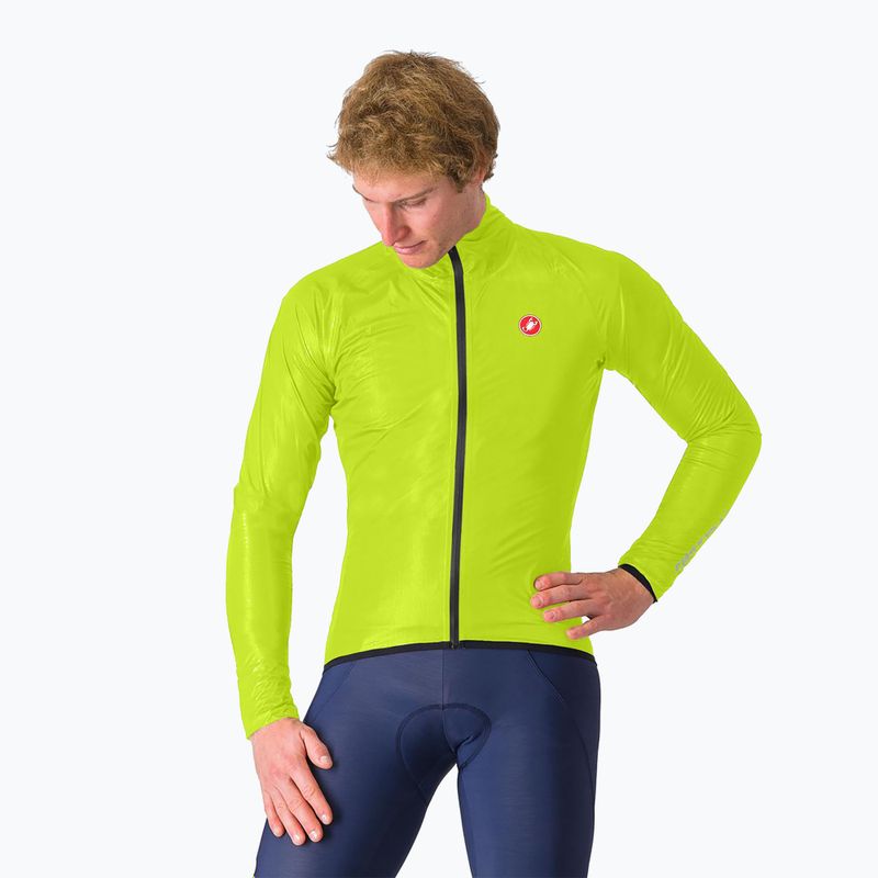 Мъжко яке за колоездене Castelli Squall Shell electric lime/black