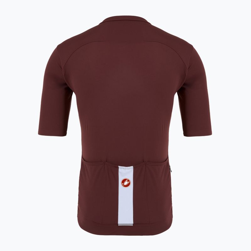 Мъжко колоездачно трико Castelli Prologo Lite deep bordeaux/ silver gray 2