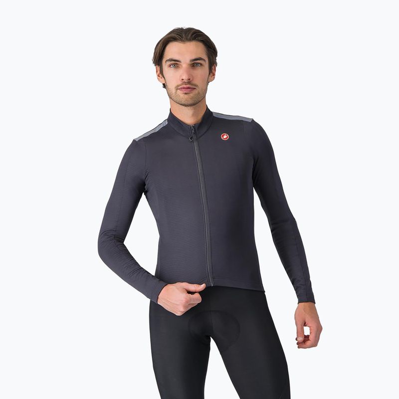 Мъжка блуза с дълъг ръкав за колоездене Castelli Puro 4 dark grey