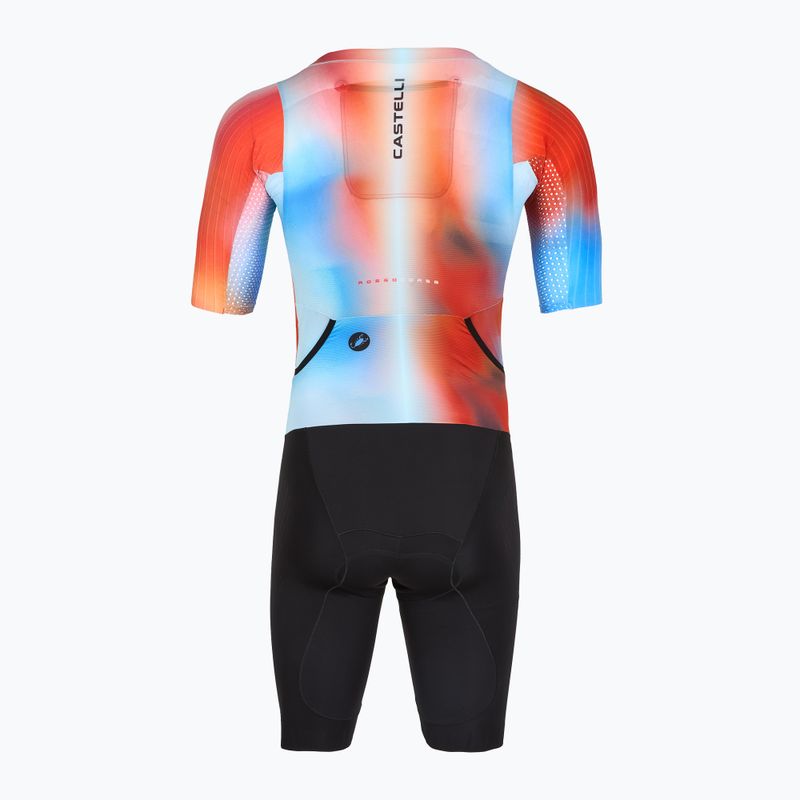 Мъжки велосипеден гащеризон Castelli Free Sanremo 3 paprika/winter sky/black 2