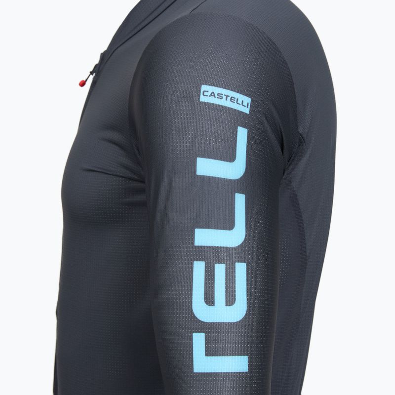 Мъжка тениска за колоездене Castelli Entrata Apex twilight blue/neon cobalt 3