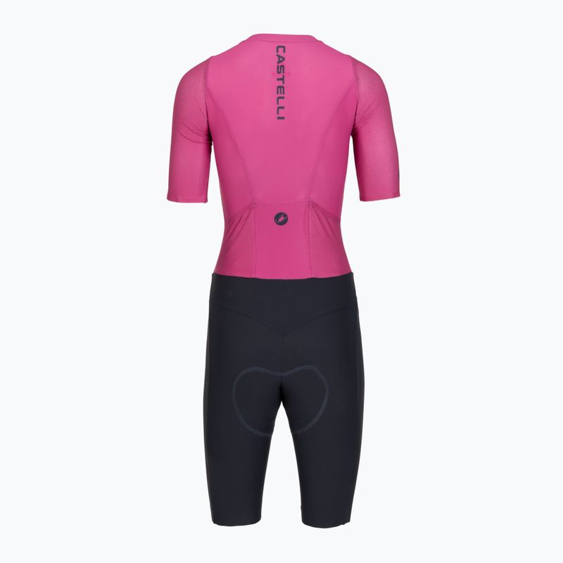 Дамски велосипеден гащеризон Castelli Movement Suit W violet pink/twilight blue 2