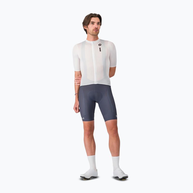 Мъжка тениска за колоездене Castelli Drittone Logo white/black 2