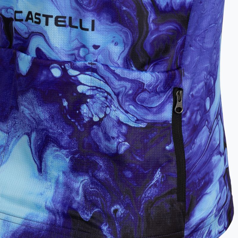 Дамска тениска за колоездене Castelli Cosmic Vortex multicolor violet blue 4