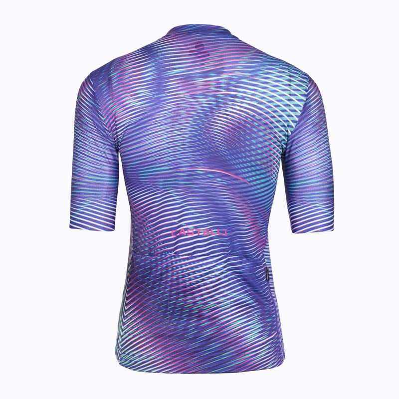 Дамска тениска за колоездене Castelli Cosmic Vortex multicolor ultraviolet rose 2
