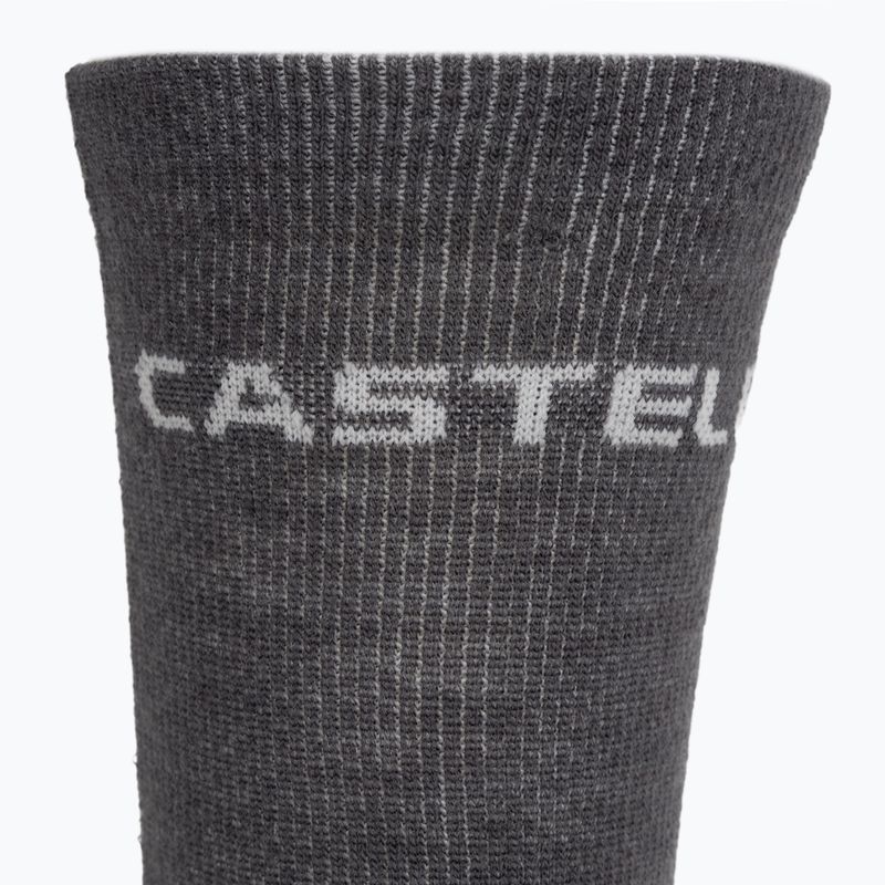 Мъжки чорапи Castelli Castelli Logo 18 Merino Sock silver gray/dark gray 3